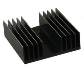 Buy cheap Black Anodized Aluminum Heat sink Extrusion Profiles , Aluminum Radiator from wholesalers