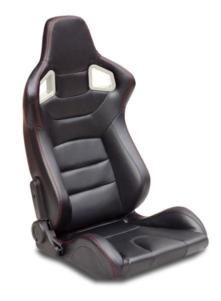 Automobile Universal Sport Racing Seats Carbon Look Red Stitching With Double Or