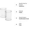 Buy cheap Acrylic Pen Holder 2 Pack,Clear Desktop Pencil Cup Stationery Organizer For Office Desk Accessory -Round from wholesalers