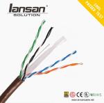 HDPE Insulation Cat6 Lan Cable 4 Pair CCA Conductor Al Foil Shiled