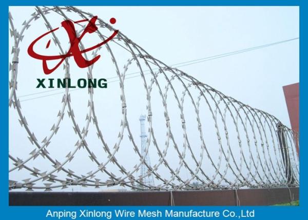 Buy cheap Security Fencing Cross Razor Barbed Wire / Stainless Steel Razor Combat Wire from wholesalers