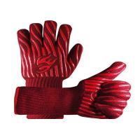 Buy cheap Red Heat Resistant Work Gloves , Aramid Fiber Material Bbq Grill Gloves product