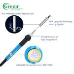 Wire Soldering Iron Kit / Tool Adjustable Temperature 60W For Welding Green K016