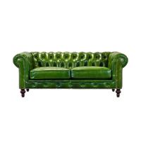 Buy cheap Vintage Green Leather Chesterfield Sofa Couch With 1/2/3/4 Seater product