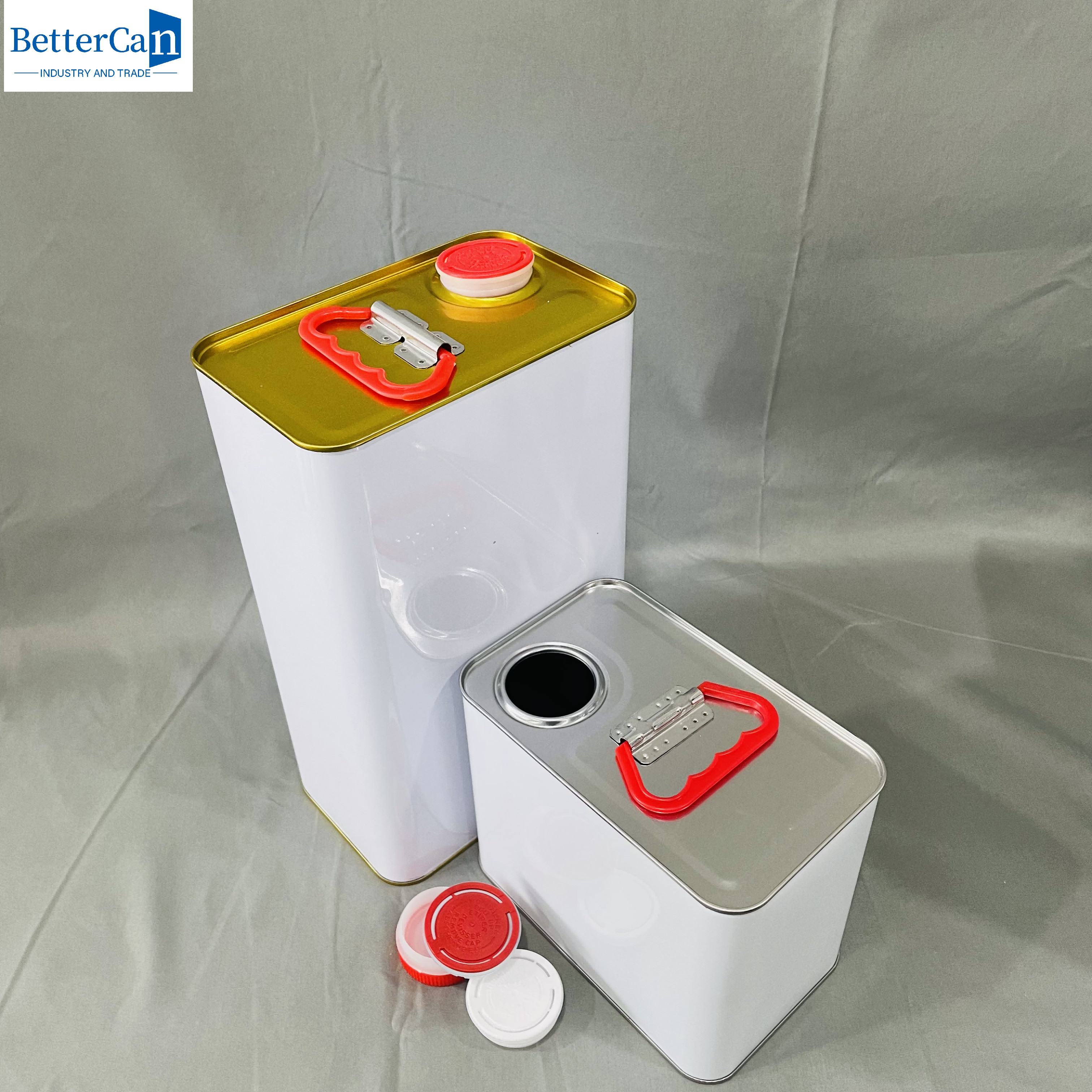 500ml Empty Coated Paint Tin Cans 1 Gallon Industrial Bucket With Metal Cap