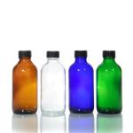 Luxury 16Oz Amber Packaging Lotion Glass Boston Bottle