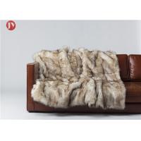 Buy cheap Long Kitt Canadian Fox Faux Fur Bed Blanket , Oversized Faux Fur Throw Blanket product