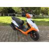 Buy cheap White Orange Gas Moped Bike , Gas Powered Moped Scooters CDI Ignition from wholesalers