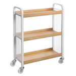 White Color Trolley Cart, Narrow Serving Cart, Kitchen Trolley Cart, Small