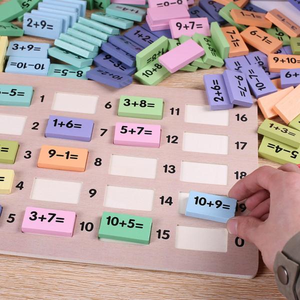 Buy cheap Mathematics 4.5cm Wooden Domino Blocks Montessori Math Blocks from wholesalers
