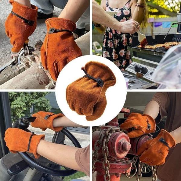 S M L Farming Welding Work Safety Heat Resistant Gloves For Rigger Construction