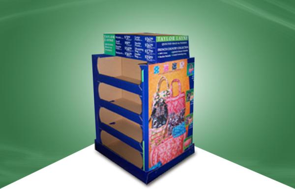 Buy cheap Four Shelf Double - face - show cardboard floor display stands for Lady Bag from wholesalers