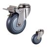 Buy cheap 4" PU Silent Wheel Threaded Stem Swivel Locking Medium Duty Stainless Steel Castor Wheels from wholesalers