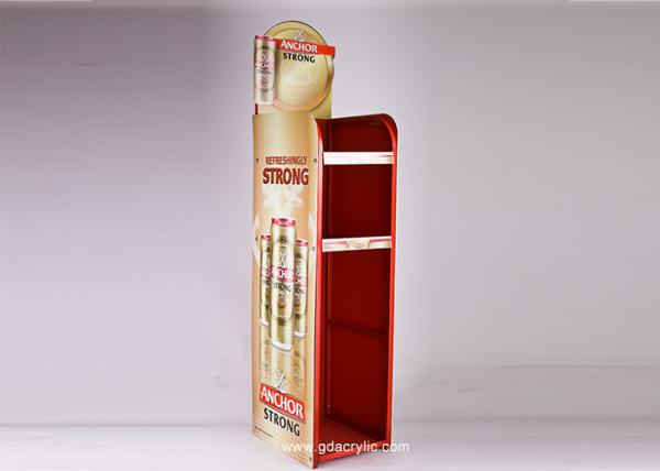 Quality Large Advertising Storage Metal Beer Display Promotion Showcase Stand for sale