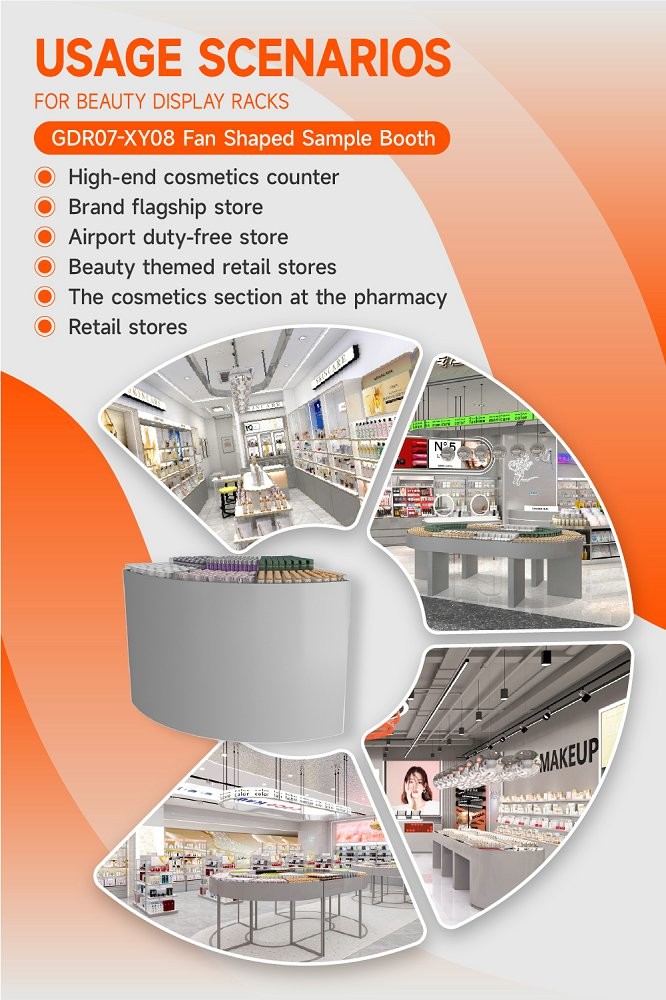 GDR07-XY08 Retail Display Cabinet with 5mm Transparent Acrylic Joint Boxes and Moisture-Resistant Treatment for Fashion Boutique