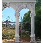 White Marble Porch Pillar Natural Stone Roman Greek Columns Outdoor Garden