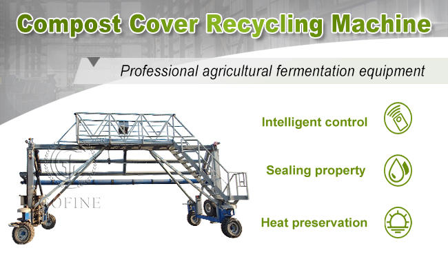 compost cover placement machine