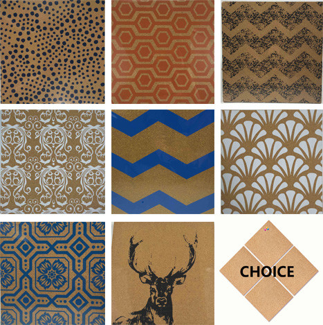 FSC Custom Cork Board 4 Pack Self Adhesive Cork Tiles Eco Friendly