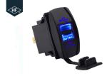 Double USB Socket Motorcycle Cell Phone Charger Corrosion Resistant With LED