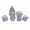 Buy cheap Golden font gold spots ore ore resin character playing board game dice set dnd dice from wholesalers