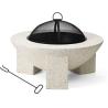Buy cheap Outdoor Product 3 in 1 Round Wood Burning Firepit Charcoal BBQ Grill Table for Bonfire Party from wholesalers