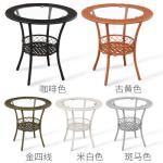 PE Rattan Outdoor Stalinite Dining Table And Chairs Set Customized