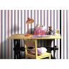 Buy cheap Mediterranean Modern Removable Wallpaper,Blue And Red Striped Wallpaper 0.53*10M from wholesalers