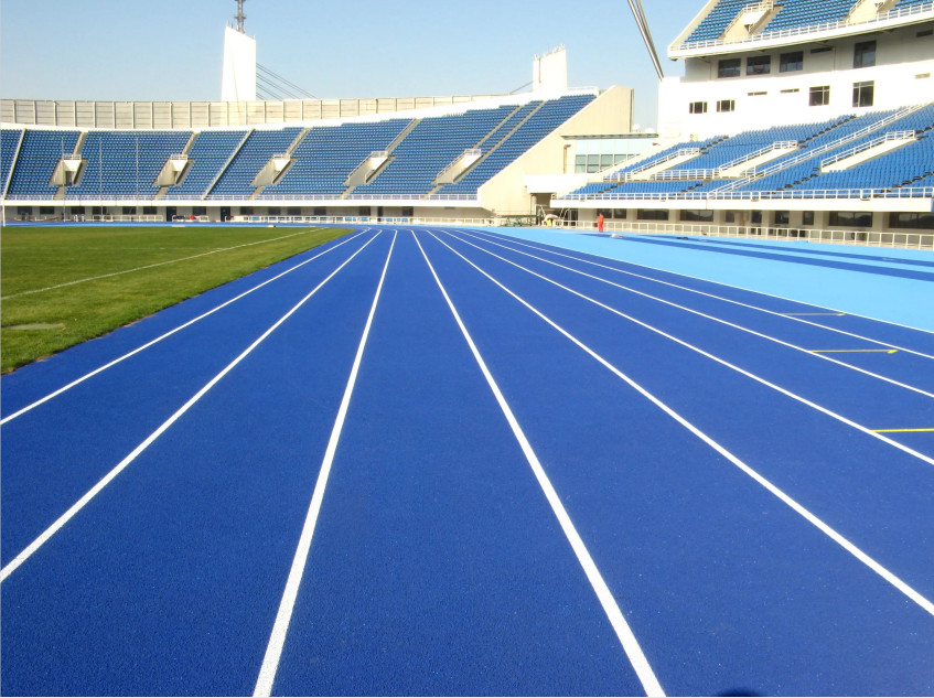 Blue Jogging IAAF Running Track Field Material EPDM Colour Rubber Granules