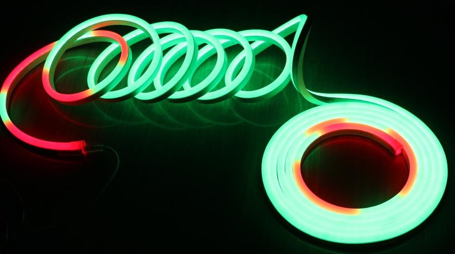 RGB digital dmx neon strip light dmx pixel neon rope 11*19mm flat 24v chasing strips