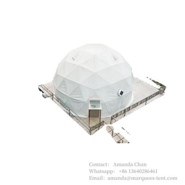 Buy cheap Waterproof, PVC Luxury Pvc Outdoor Dome Tents Hotel Winter Snow Camping 6m Diameter Green House Tent from wholesalers