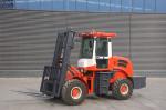 3500kg Diesel Powered Forklift Rough Terrain Forklift Trucks For Poor Road