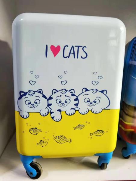 Buy cheap Cute Cartoon Images 18 Inch PC Kids Luggage Bag Customized Picture Children Trolley Suitcase 3D Printing Kids Travel Bag from wholesalers
