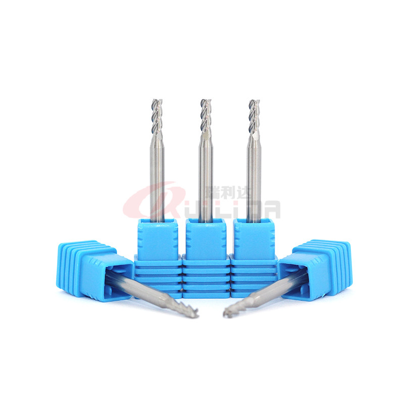 Hss 3 Flute End Mill For Aluminum Corner Radius Endmills HRC50