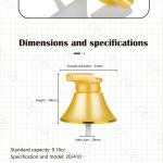 20/410 Gold Fan-shaped Lotion Pump Head for Shower Gel Bottles and Shampoo