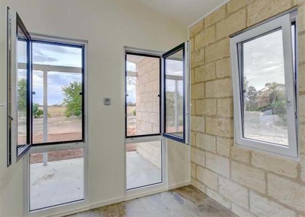Buy cheap Thermal Break Custom Aluminium Windows Wood Grain Finish Aluminum Framed Wind Proof from wholesalers