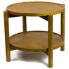 Buy cheap America style mid century round solid wood 2 layers coffee table furniture from wholesalers
