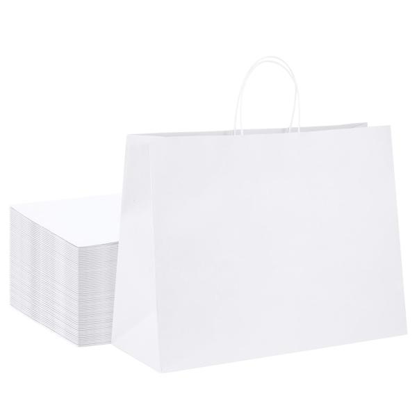 Supply Thick White Brown Craft Clothes And Shoe Kraft Paper Bags With Logo For