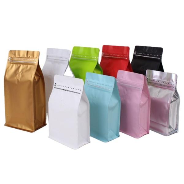Buy cheap Custom logo coffee beans plastic zipper bag self-sealing coffee pouch with air valve from wholesalers