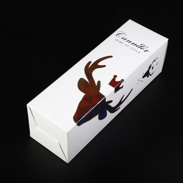 Collapsible Cardboard Wine Gift Boxes Single Bottle Crash Lock For Champagne