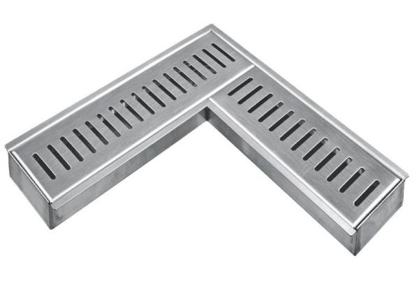 Bathroom Shower Room L-Shape Floor Drain Multi-Specification Brushed Sus304