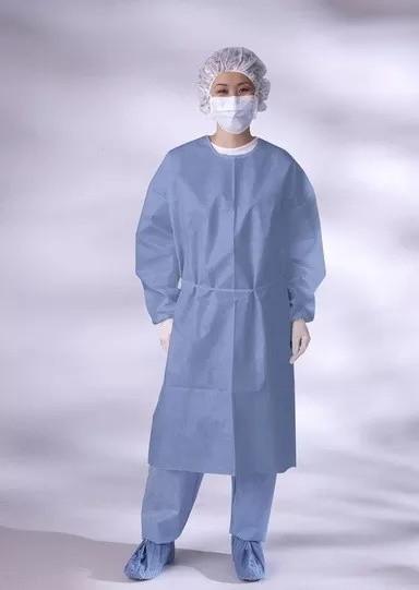 Buy cheap Non Toxic Blue Disposable Plastic Isolation Gowns Coveralls Fluid Resistant from wholesalers
