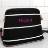 Buy cheap Personalized Blue Stripe Cotton Canvas Cosmetic Bag Bag from wholesalers