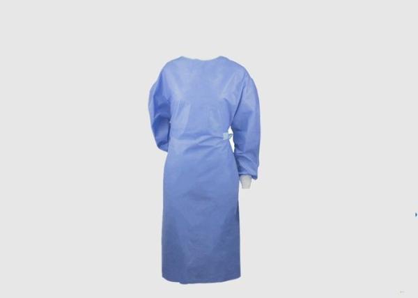 Buy cheap Blue Disposable Surgical Gown Anti Bacterial Size 120 * 140cm ISO Certificated from wholesalers