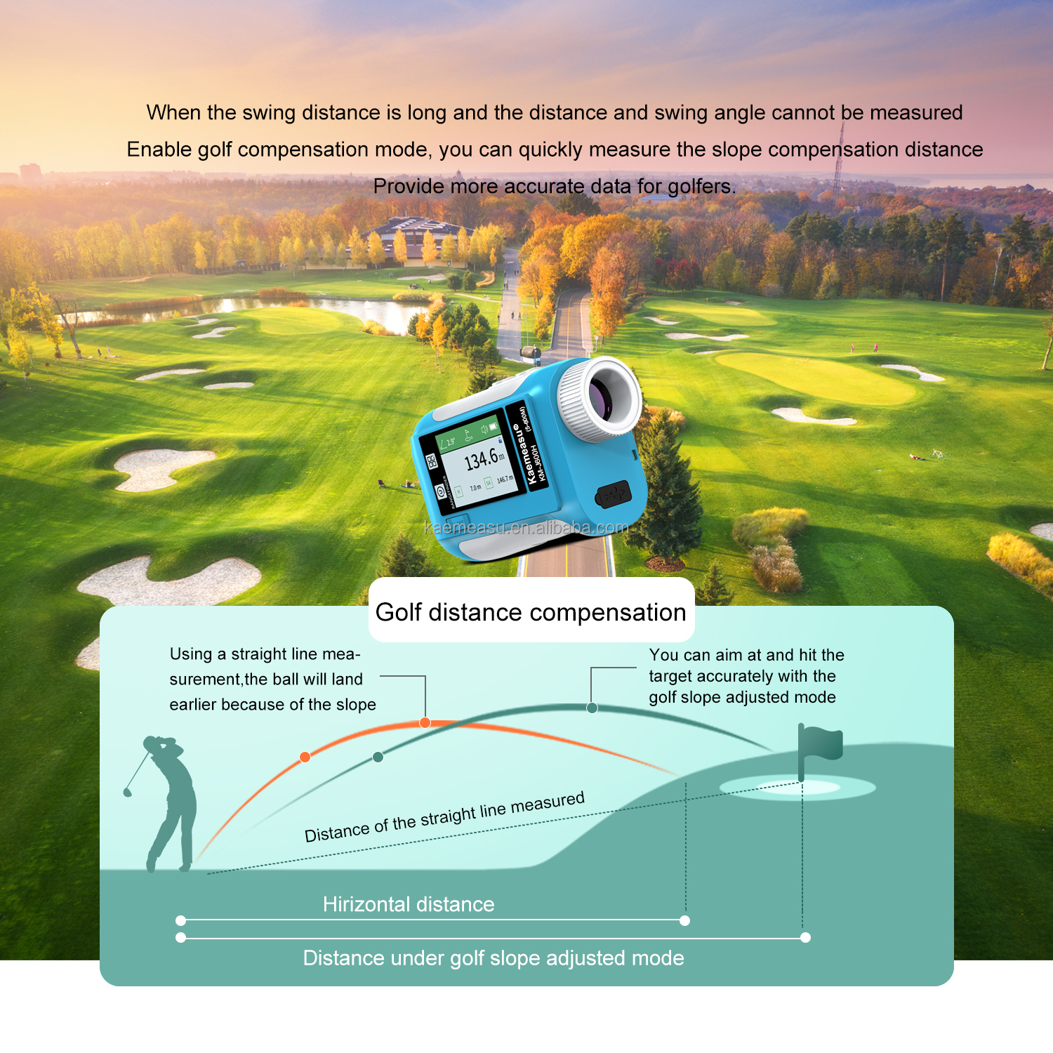 OEM ODM Laser Measuring Device Voice Broadcast Distance Meter Digital Golf Laser Rangefinder Hunting Range Finder Telescope