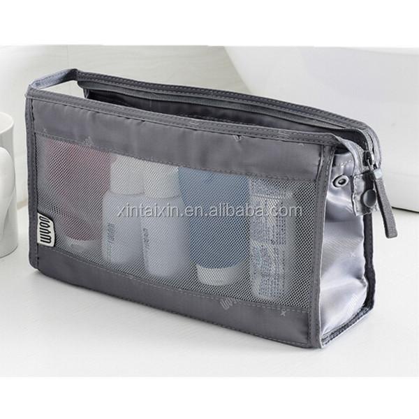 Buy cheap Factory direct hot sale clear toiletry bag polyester and mesh makeup bag eco beauty cosmetic bag from wholesalers