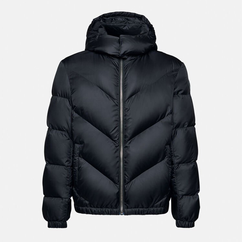 High Quality Long Sleeve Winter Puff Jacket Customize Zipper Badge logo Jackets for Men 2021