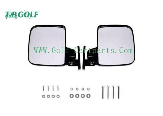Black Folding Golf Cart Side View Mirrors Universal Convex Design Easy To