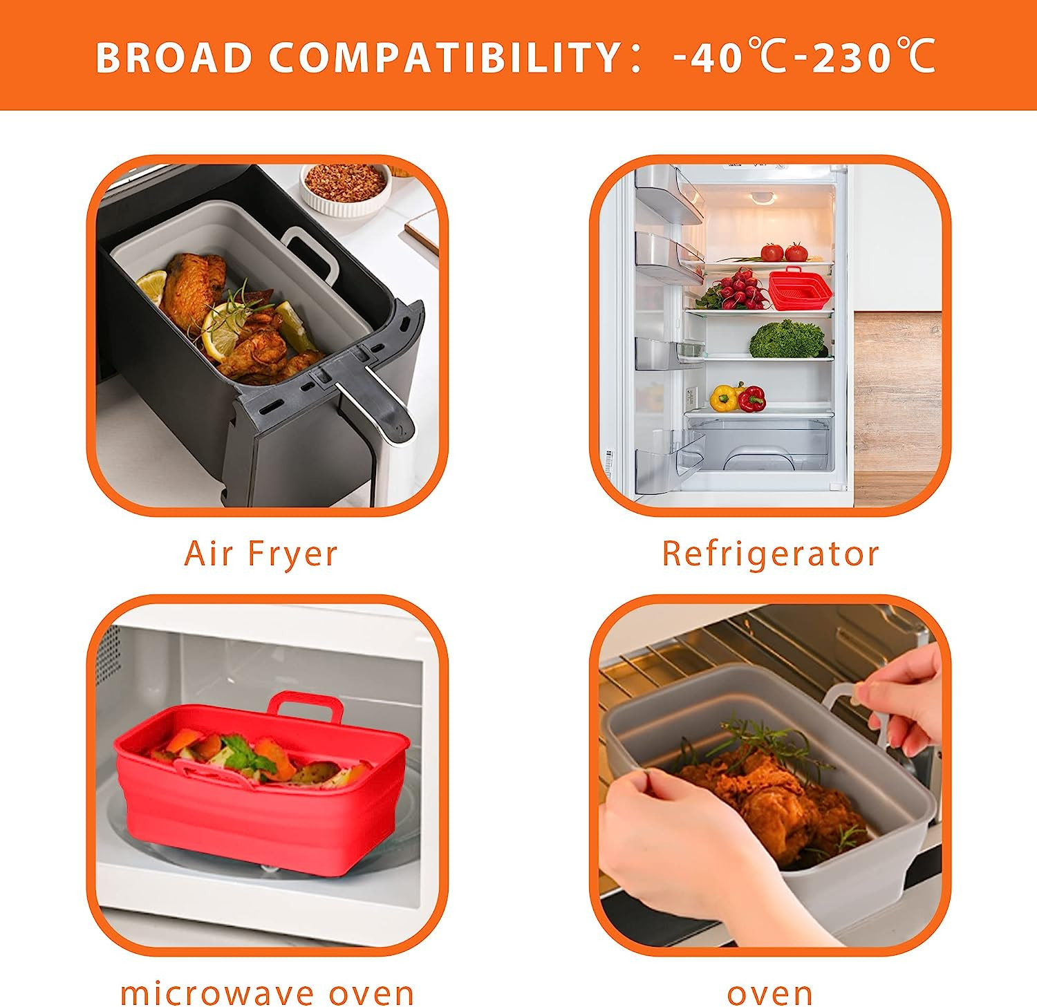 Multicolor Reusable Silicone Cake Tin , Durable Silicone Liners For Baking Trays