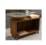 Wear Resisting Corten Steel BBQ Grill Outdoor Charcoal Bbq Pit 120kg