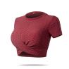 Buy cheap BSCI Womens Cropped T Shirt Short Sleeve Workout Crop Top 260g from wholesalers